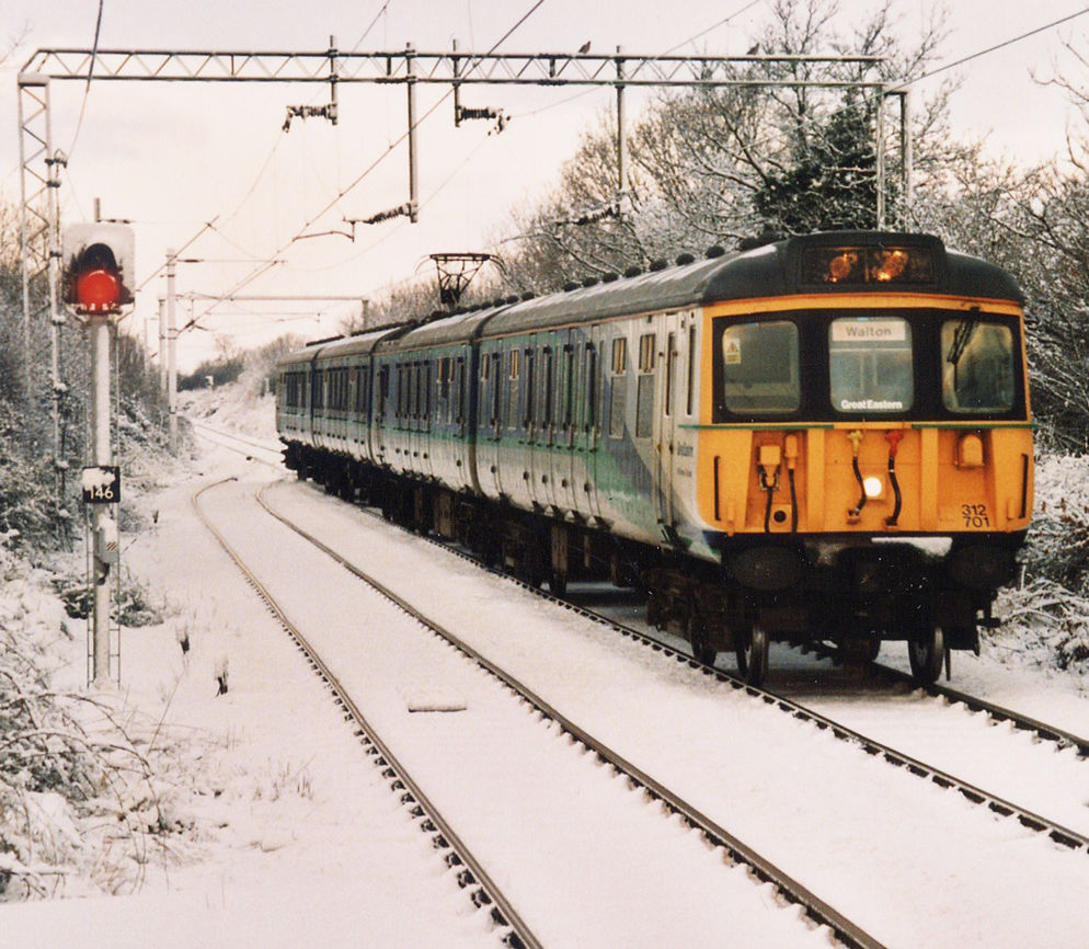 Snow on the tracks!